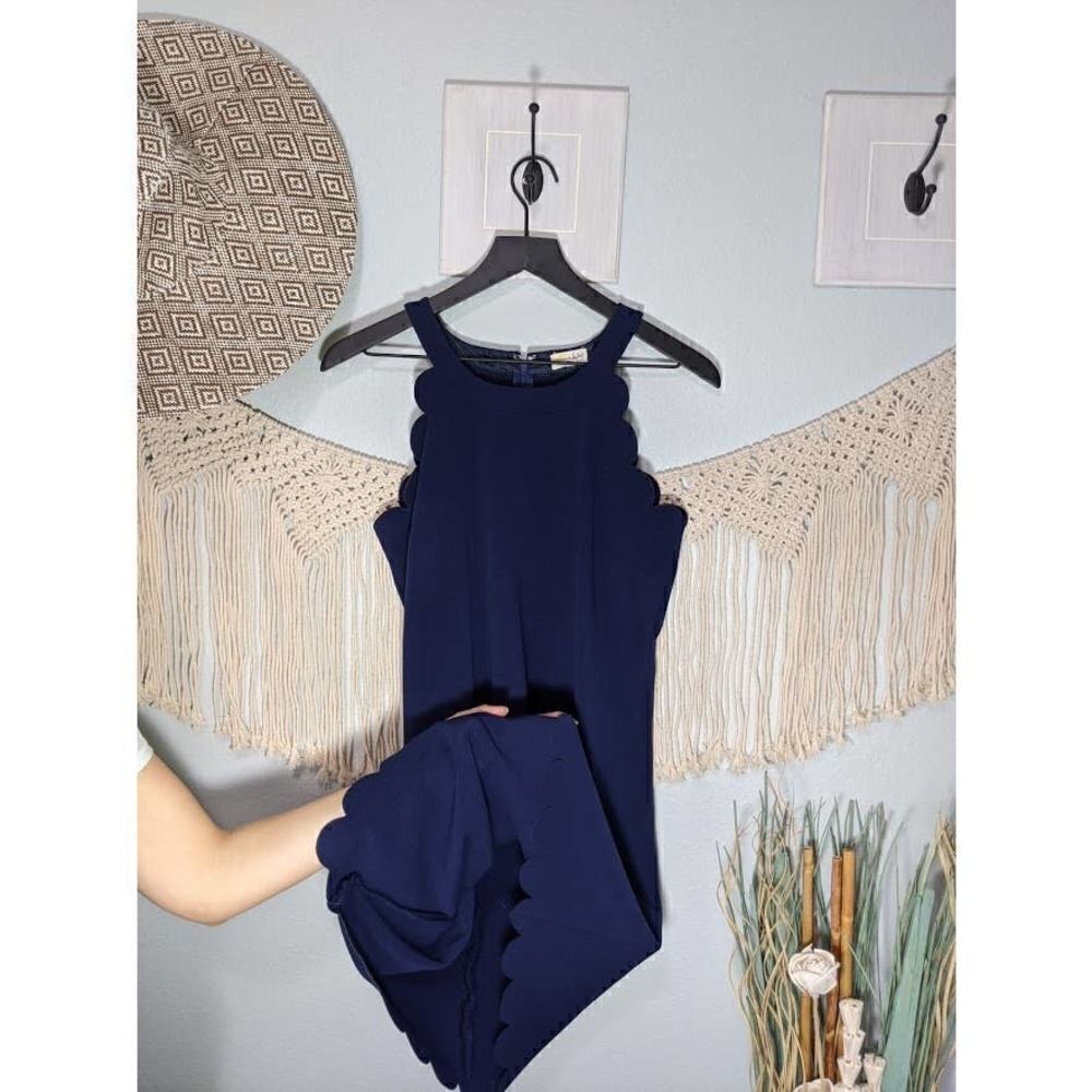 Maison Jules Scallop Royal Blue Dress - Picture 2 of 16